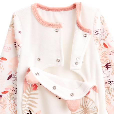 Pyjama bébé en velours ouverture pont machu pichu Rose 5 - vertbaudet enfant 