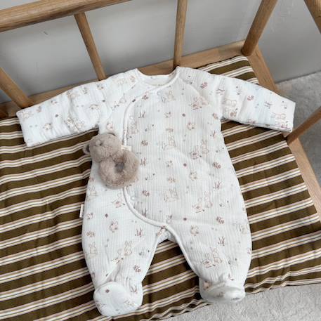 Surpyjama en gaze de coton douceur Ecru 5 - vertbaudet enfant 