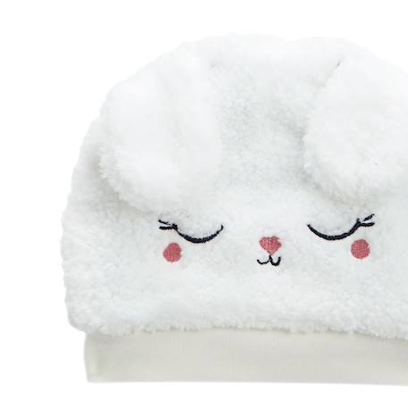 Bonnet en sherpa + moufles alaska Ecru 4 - vertbaudet enfant 