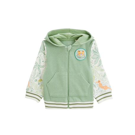 Sweat à capuche zippé enfant kanha Vert 2 - vertbaudet enfant 