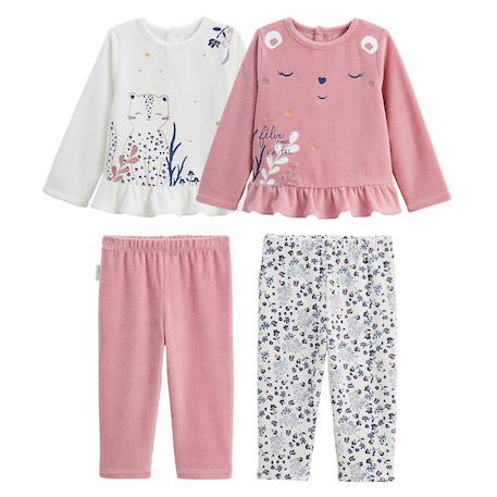 Lot de 2 pyjamas enfant 2 pièces en velours céleste Rose 2 - vertbaudet enfant 