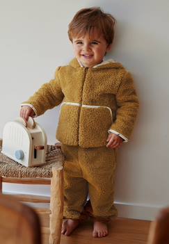 -Ensemble bébé veste et pantalon en sherpa lamascotte