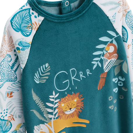 Pyjama bébé en velours roméo Bleu 3 - vertbaudet enfant 