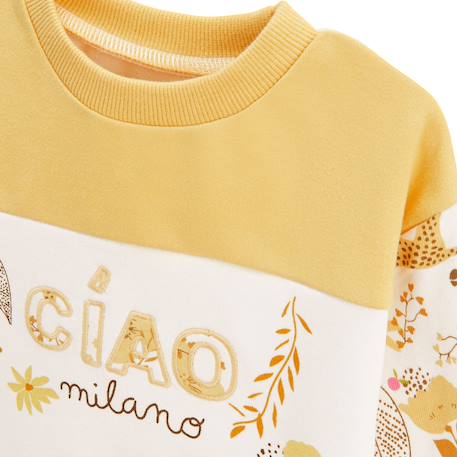 Sweat-shirt enfant ciao milano Jaune 4 - vertbaudet enfant 
