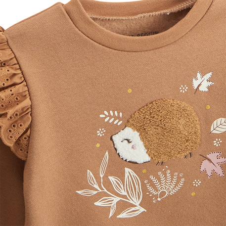 Ensemble bébé sweat et pantalon en molleton chincha Camel 3 - vertbaudet enfant 