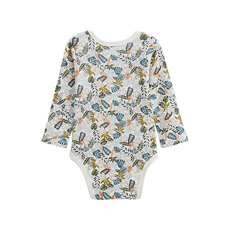 Lot de 3 bodies bébé manches longues canopée Bleu 6 - vertbaudet enfant 