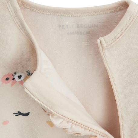 Lot de 2 pyjamas bébé en velours ouverture zippée perle Ecru 4 - vertbaudet enfant 