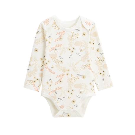 Lot de 2 bodies bébé manches longues swan Ocre 6 - vertbaudet enfant 