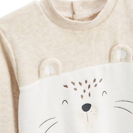 Lot de 2 pyjamas bébé 2 pièces en velours cracotte Beige 3 - vertbaudet enfant 