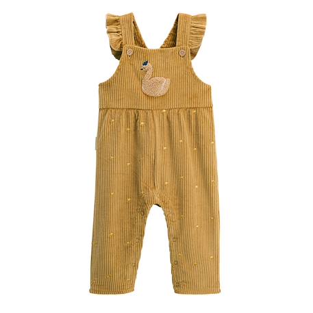 Salopette bébé en velours côtelé swan Ocre 2 - vertbaudet enfant 