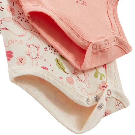 Lot de 2 bodies bébé manches courtes santa giulia Ecru 3 - vertbaudet enfant 