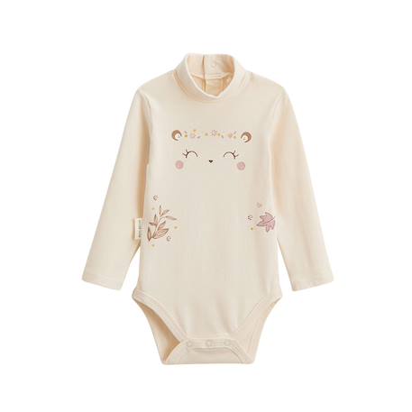 Lot de 2 bodies bébé col roulé manches longues chincha Camel 6 - vertbaudet enfant 
