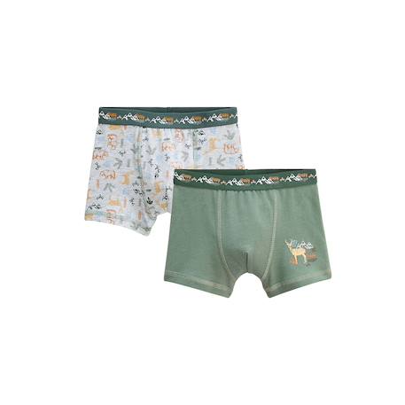Lot de 2 boxers garçon forest Vert 2 - vertbaudet enfant 
