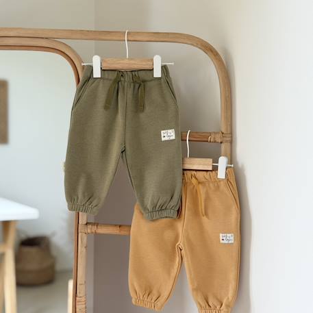 Lot de 2 pantalons bébé en molleton gustin Camel 6 - vertbaudet enfant 