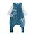 Turbulette d'hiver en velours avec pieds retroussables et manches amovibles bianca Bleu 2 - vertbaudet enfant 