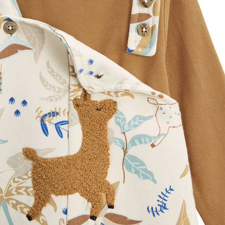 Ensemble salopette bébé en molleton et t-shirt lamascotte Ecru 3 - vertbaudet enfant 