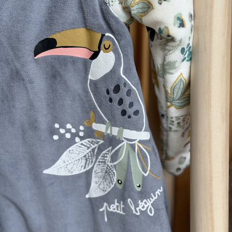 Turbulette d'hiver avec pieds retroussables et manches amovibles boavista Gris 6 - vertbaudet enfant 