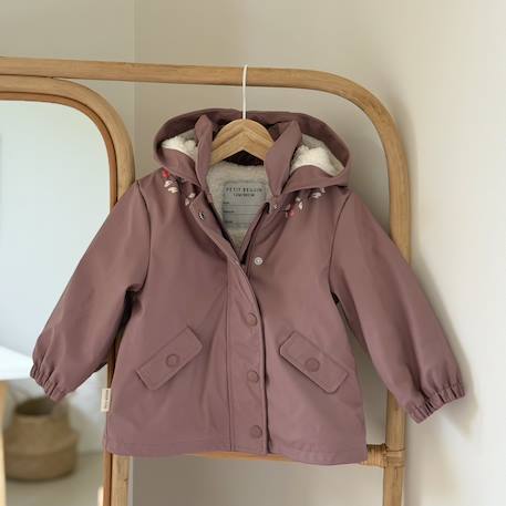Manteau enfant imperméable doublé sherpa sora Rose 6 - vertbaudet enfant 
