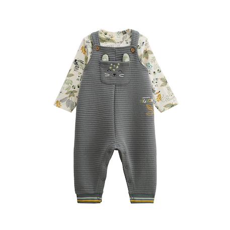 Ensemble salopette bébé et t-shirt boavista Gris 2 - vertbaudet enfant 