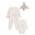 Kit naissance 3 pièces pyjama, body et doudou bébé câlins Ecru 2 - vertbaudet enfant 