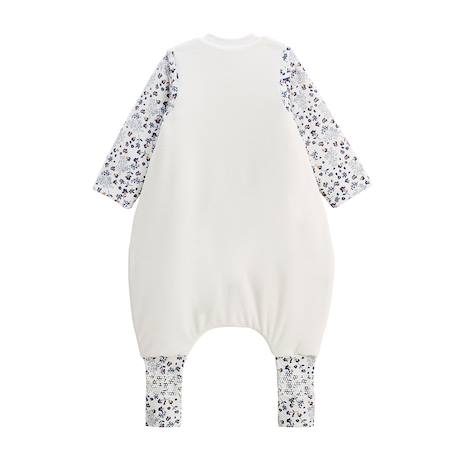 Turbulette tog 2 en velours avec pieds retroussables et manches amovibles céleste Ecru 3 - vertbaudet enfant 