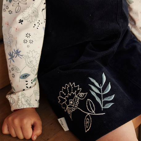 Robe enfant en velours côtelé belle de nuit Bleu 5 - vertbaudet enfant 