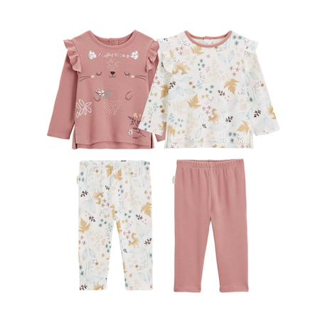 Lot de 2 pyjamas bloom Rose 2 - vertbaudet enfant 