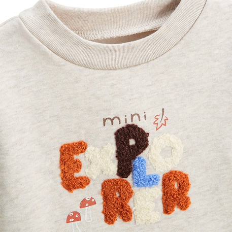 Ensemble enfant sweat et pantalon en molleton Beige 3 - vertbaudet enfant 