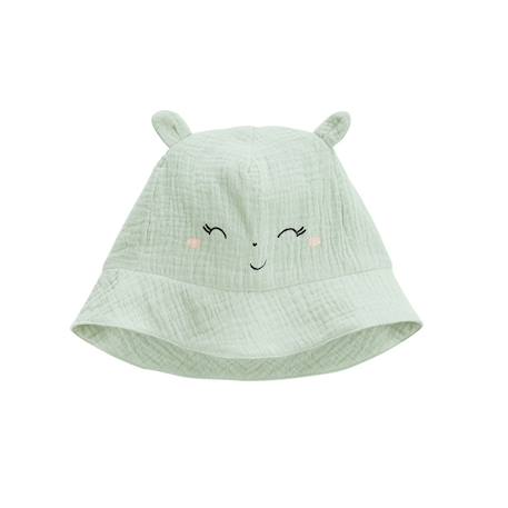 Combishort bébé + chapeau en gaze de coton arya Ecru 4 - vertbaudet enfant 
