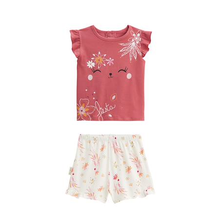 Pyjama enfant 2 pièces manches courtes fiesta Terracotta 2 - vertbaudet enfant 