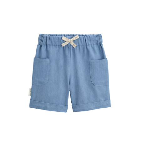 Short enfant en toile de coton kanha Bleu 2 - vertbaudet enfant 