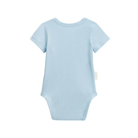 Lot de 2 bodies bébé manches courtes ouverture croisée zeste d'amour Bleu 5 - vertbaudet enfant 