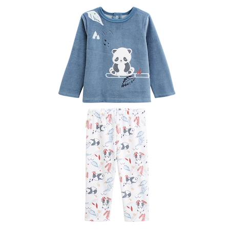 Pyjama bébé 2 pièces en velours tao Bleu 2 - vertbaudet enfant 