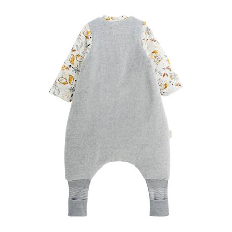 Turbulette d'hiver en velours avec pieds retroussables et manches amovibles petit loup Gris 3 - vertbaudet enfant 