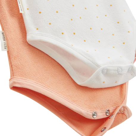 Lot de 2 bodies bébé à bretelles en éponge bahamas Orange 3 - vertbaudet enfant 