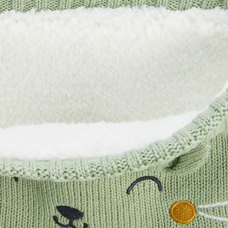 Cache cou enfant en tricot boavista Kaki 3 - vertbaudet enfant 