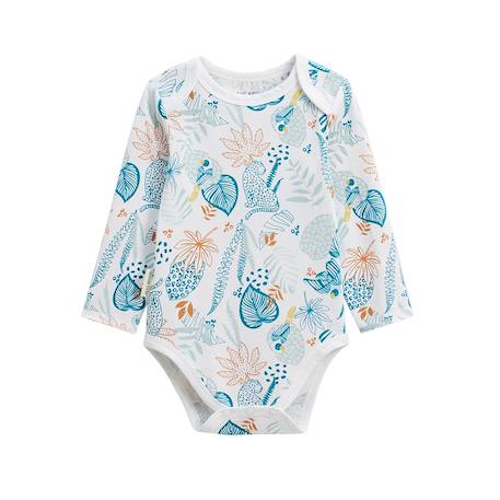 Lot de 2 bodies bébé manches longues roméo Bleu 4 - vertbaudet enfant 