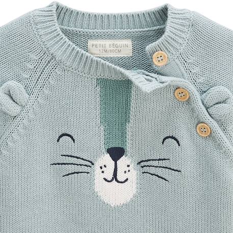 Pull en tricot oscar Ecru 4 - vertbaudet enfant 
