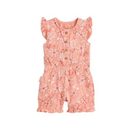 Combishort bébé en gaze de coton santa giulia Orange 2 - vertbaudet enfant 