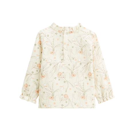 Blouse enfant en gaze de coton lison Ecru 3 - vertbaudet enfant 