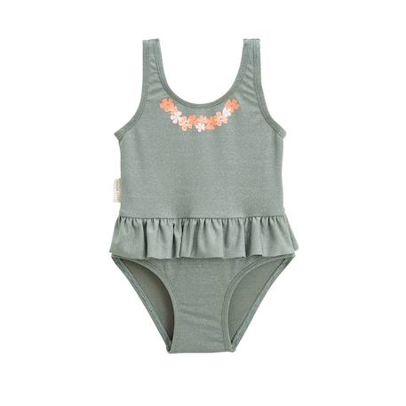 Maillot de bain enfant 1 pièce fleur Vert 2 - vertbaudet enfant 