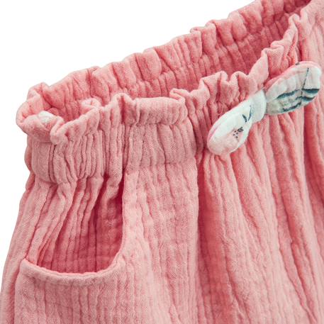 Jupe enfant rose en gaze de coton caraïbes Rose 4 - vertbaudet enfant 
