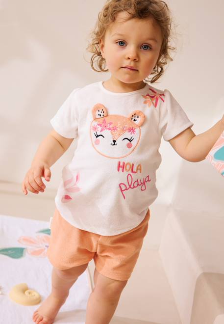 Bébé-Ensemble bébé t-shirt et short en éponge bahamas