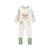 Pyjama bébé avec pieds retroussables kanha Ecru 2 - vertbaudet enfant 