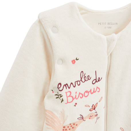 Turbulette tog 2 en velours avec manches amovibles et jambes séparables manouk Ecru 5 - vertbaudet enfant 