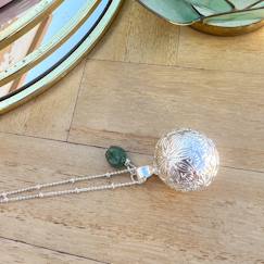 Vêtements de grossesse-Bola de grossesse gravé argent