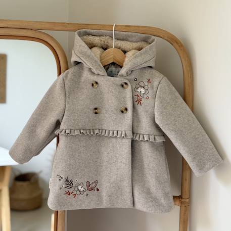 Manteau enfant avec capuche manouk Beige 6 - vertbaudet enfant 