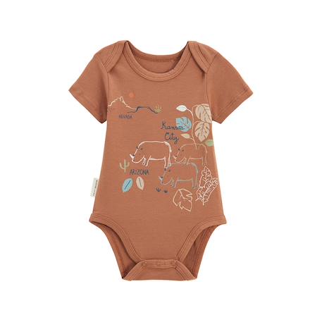 Lot de 2 bodies bébé manches courtes kansas city Camel 6 - vertbaudet enfant 