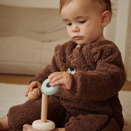 Surpyjama bébé en sherpa cracotte Marron 6 - vertbaudet enfant 