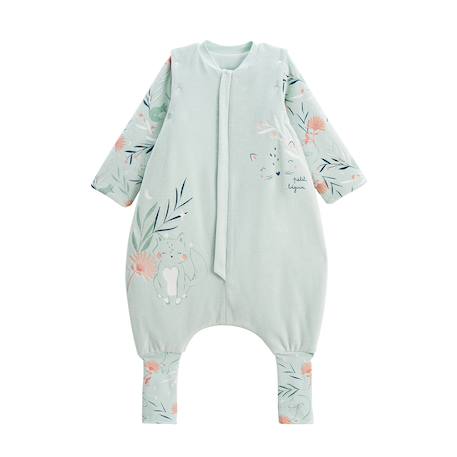 Turbulette tog2 en velours avec pieds retroussables et manches amovibles dina Bleu 2 - vertbaudet enfant 